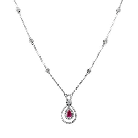 Diamond necklace with Ruby Shine Desire