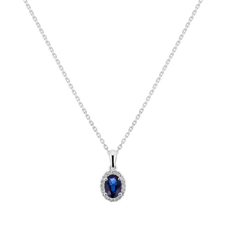 Diamond pendant with Sapphire Princess Essence