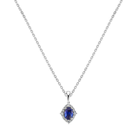 Diamond pendant with Sapphire Xaverie