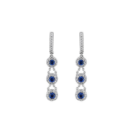 Diamond earrings with Sapphire Ithildel