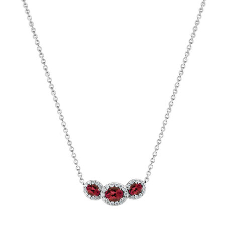 Diamond necklace with Ruby Royal Symphony