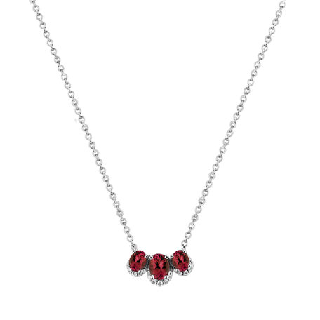 Diamond necklace with Ruby Royal Melody