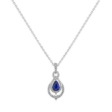 Diamond pendant with Sapphire Her Highness