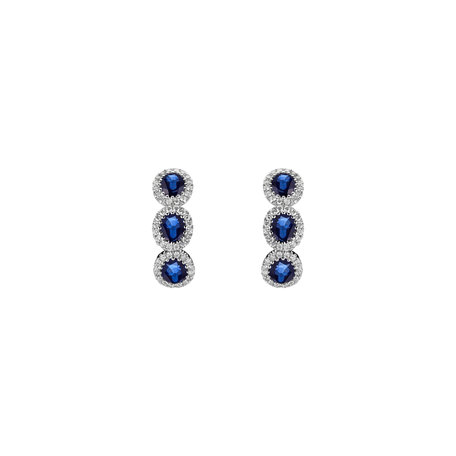 Diamond earrings and Sapphire Kingdom Bloom