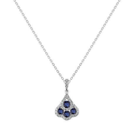 Diamond pendant with Sapphire Mererid