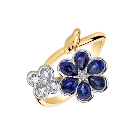 Diamond ring with Sapphire Diamond Fairytale