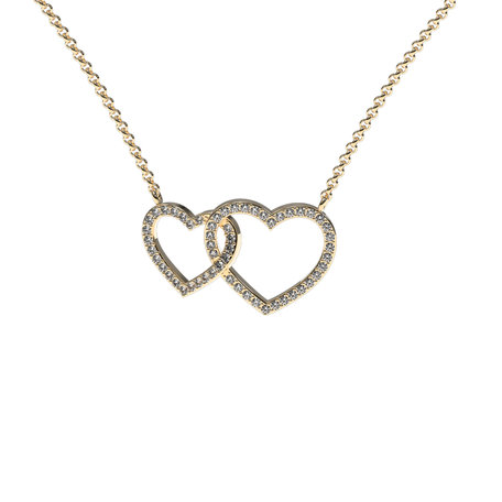 Diamond necklace Hearts