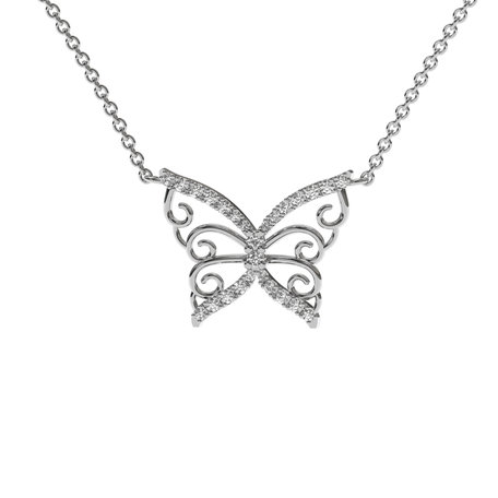 Diamond necklace Shiny Butterfly