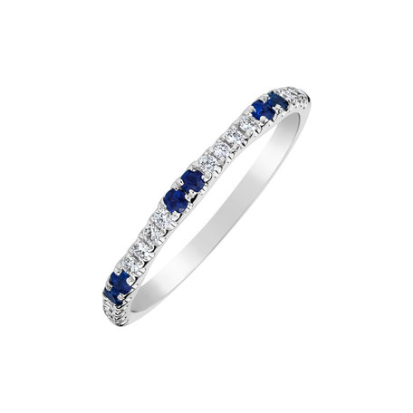 Diamond ring with Sapphires Aurorra