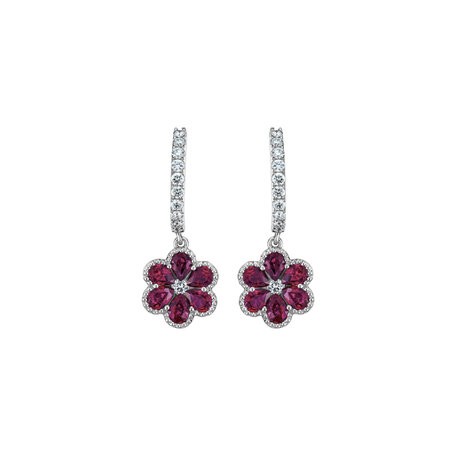 Diamond earrings with Rubies Aristocrat Elegance