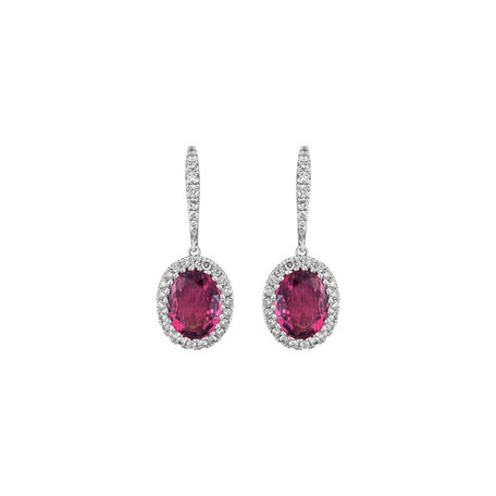 Diamond earrings with Tourmaline Sweet Charm