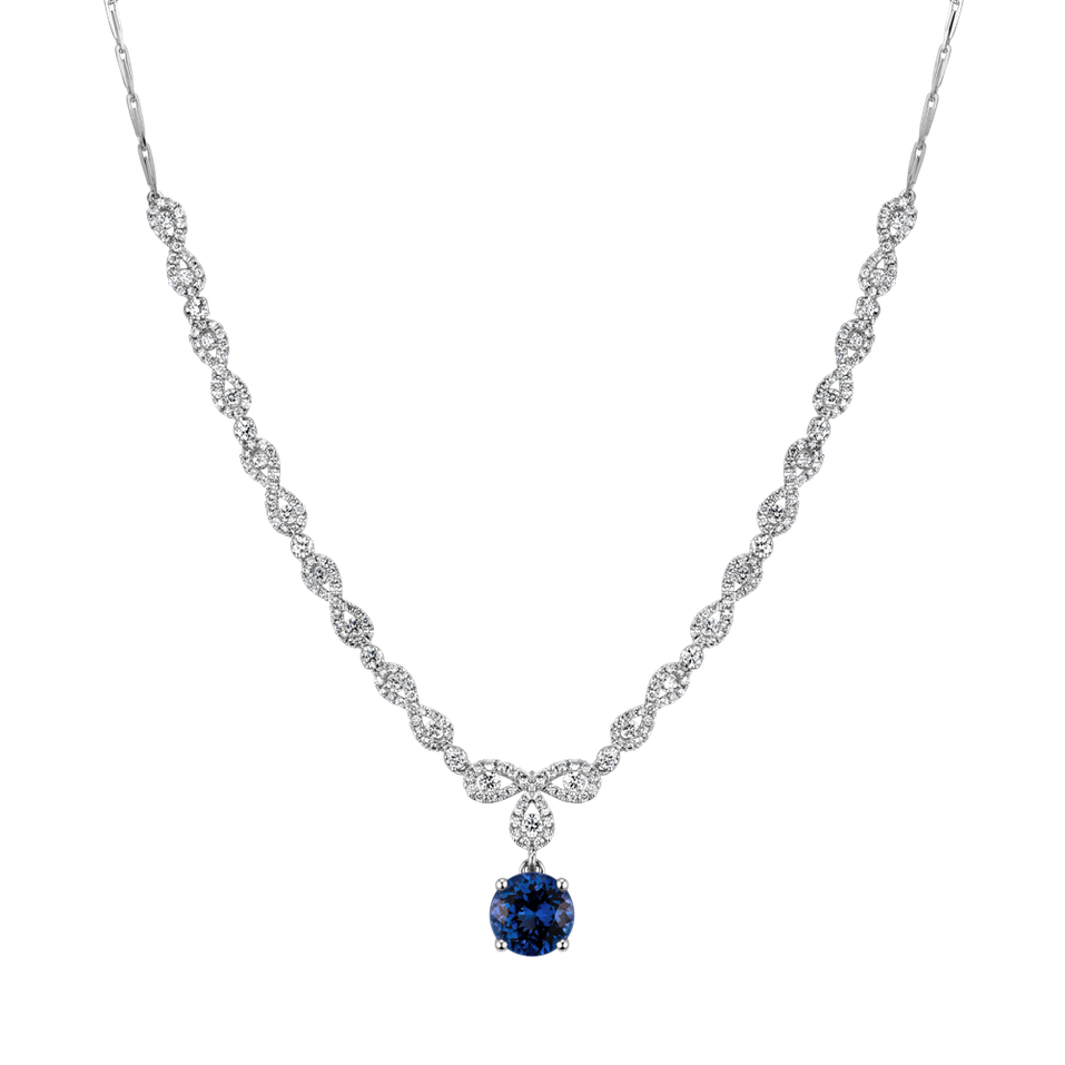 Diamond necklace with Tanzanite Night Glam