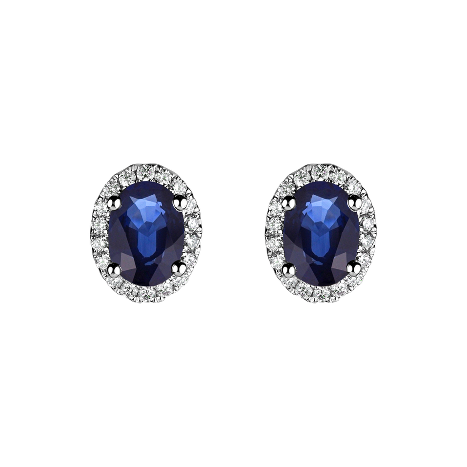 Diamond earrings with Sapphire Imperial Allegory