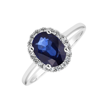 Diamond ring with Sapphire Princess Wish