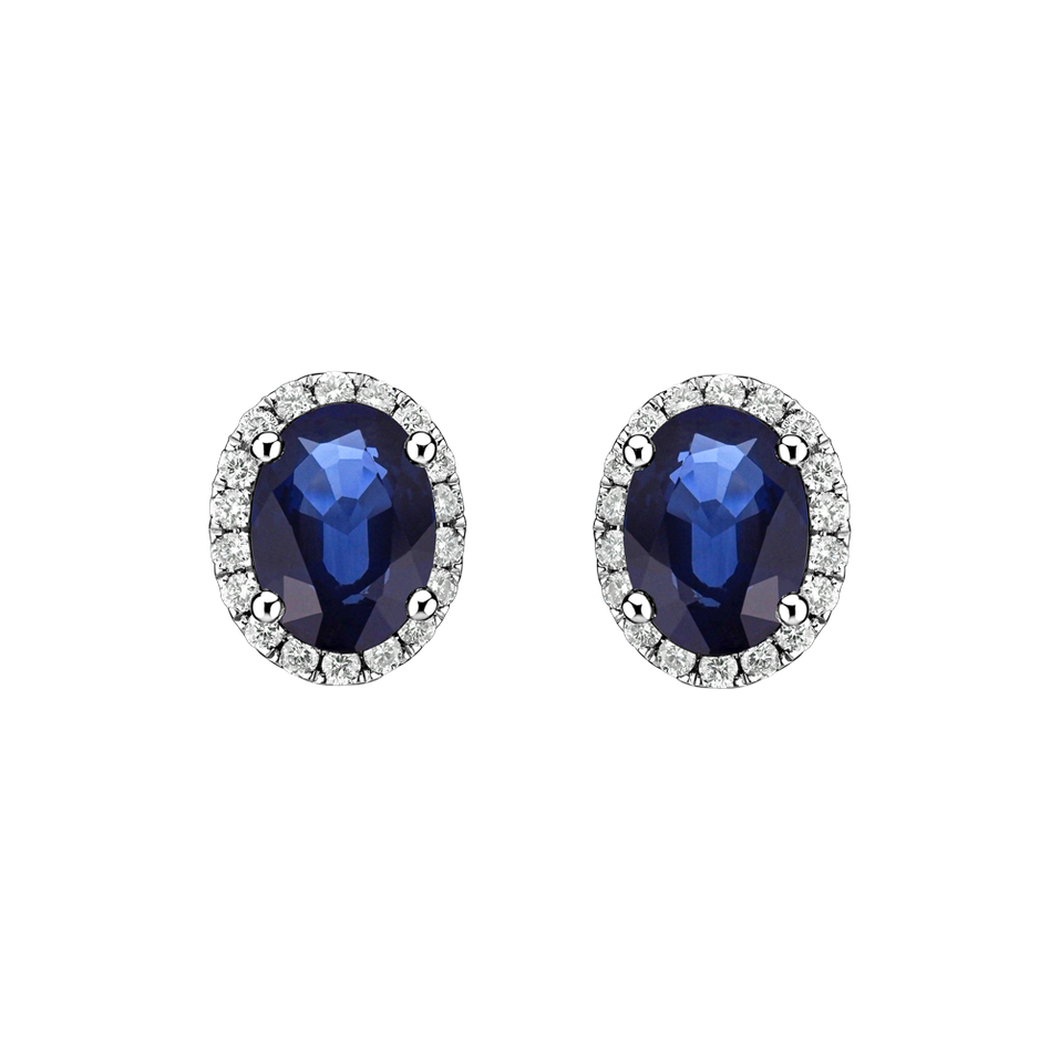 Diamond earrings with Sapphire Imperial Allegory