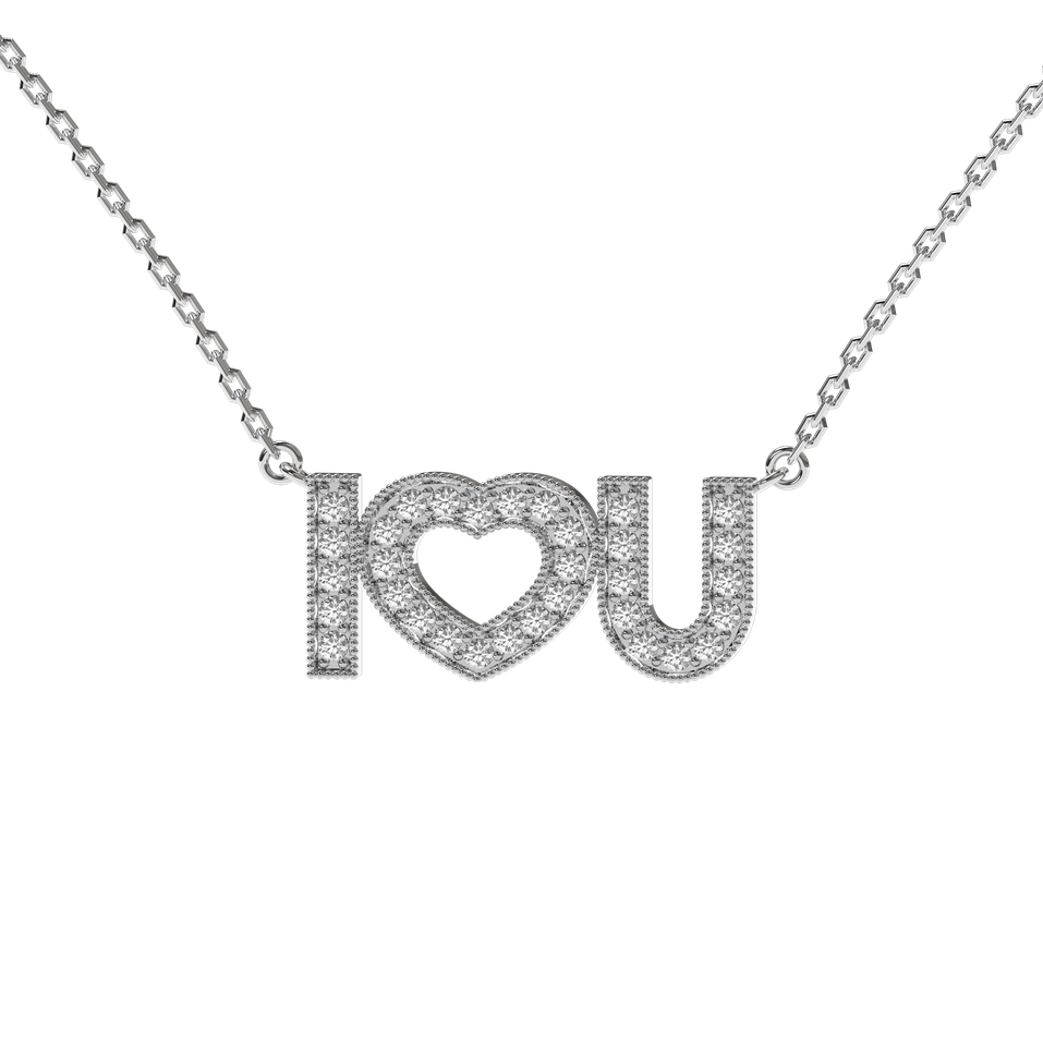 Diamond necklace I love you