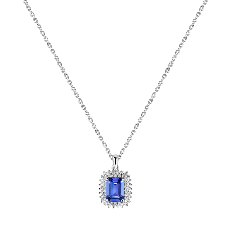 Diamond pendant with Tanzanite Virgin Goddess