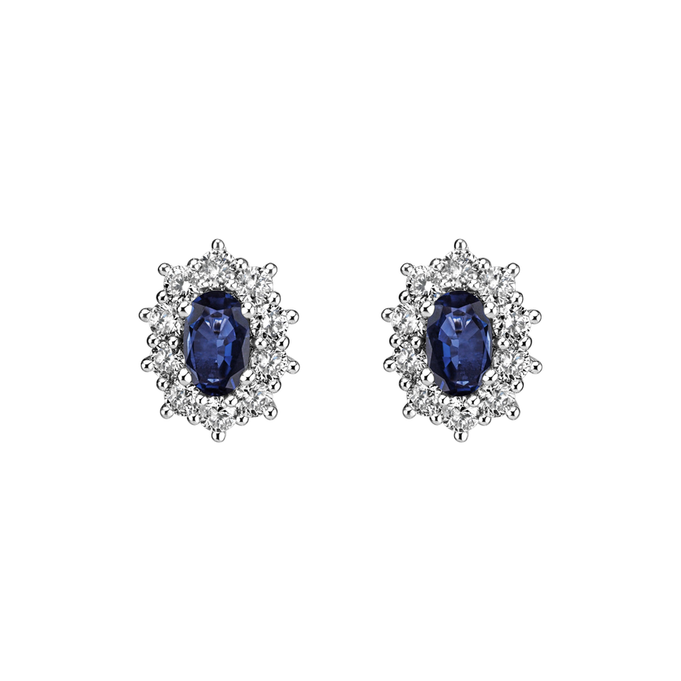 Diamond earrings with Sapphire Moon Witchery