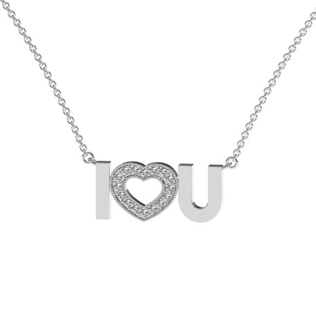 Diamond necklace I love You