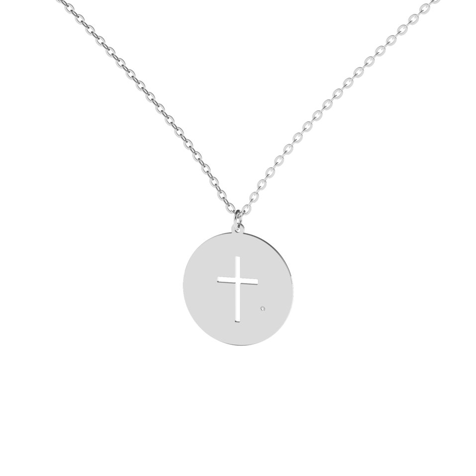 Diamond necklace Cross