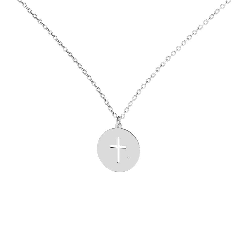 Diamond necklace Little Cross