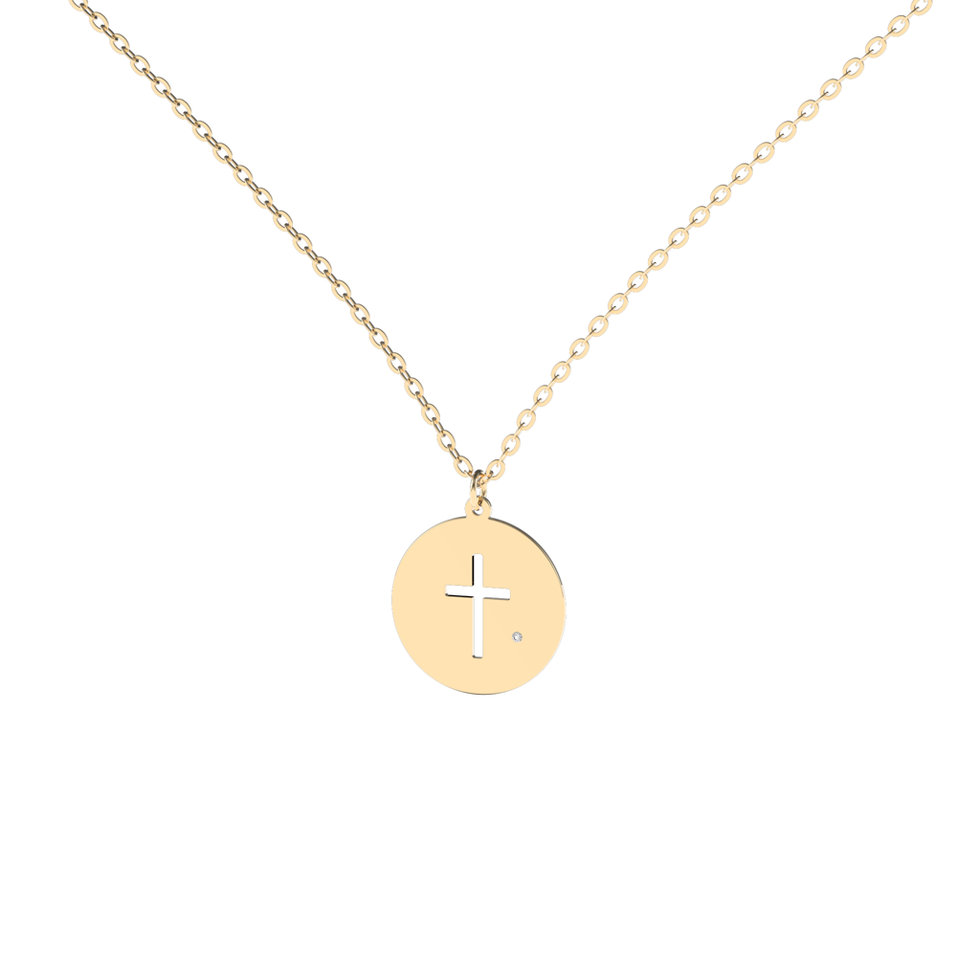 Diamond necklace Little Cross