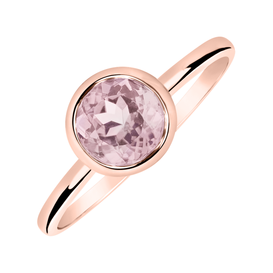 Ring with Rose Quartz Bonbon