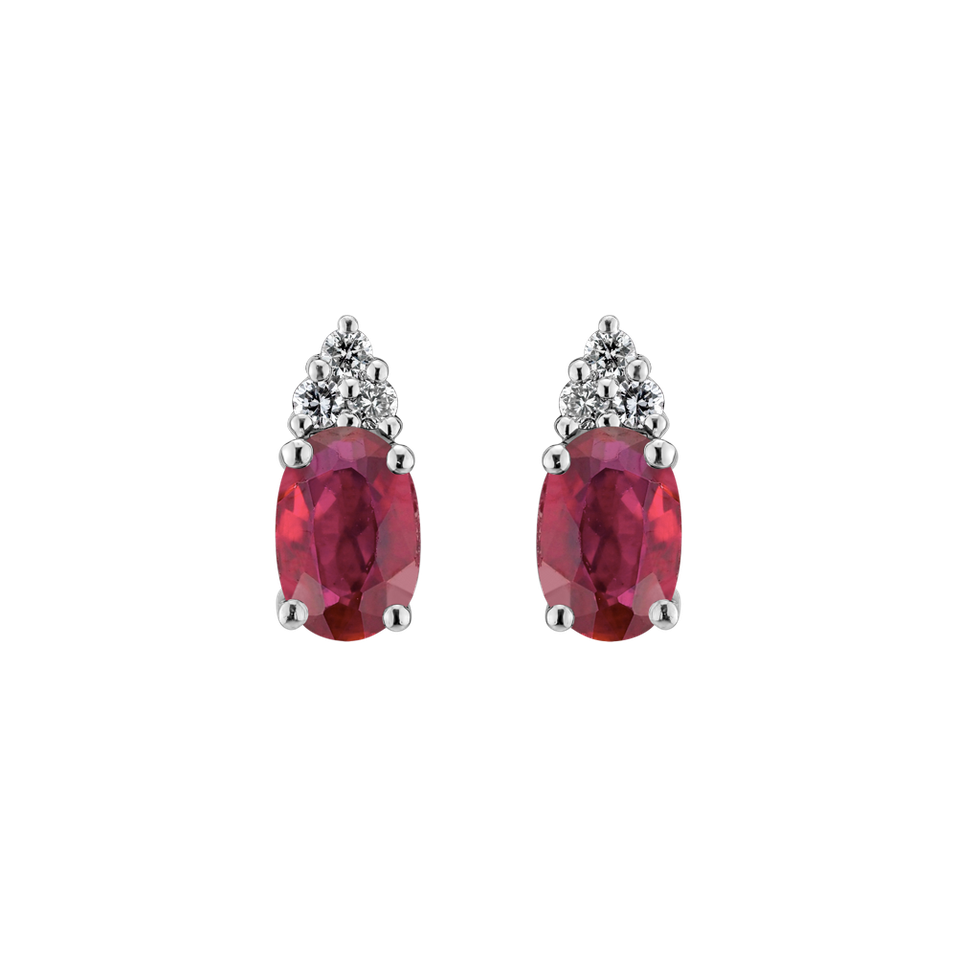 Diamond earrings with Ruby Mystery Secrets