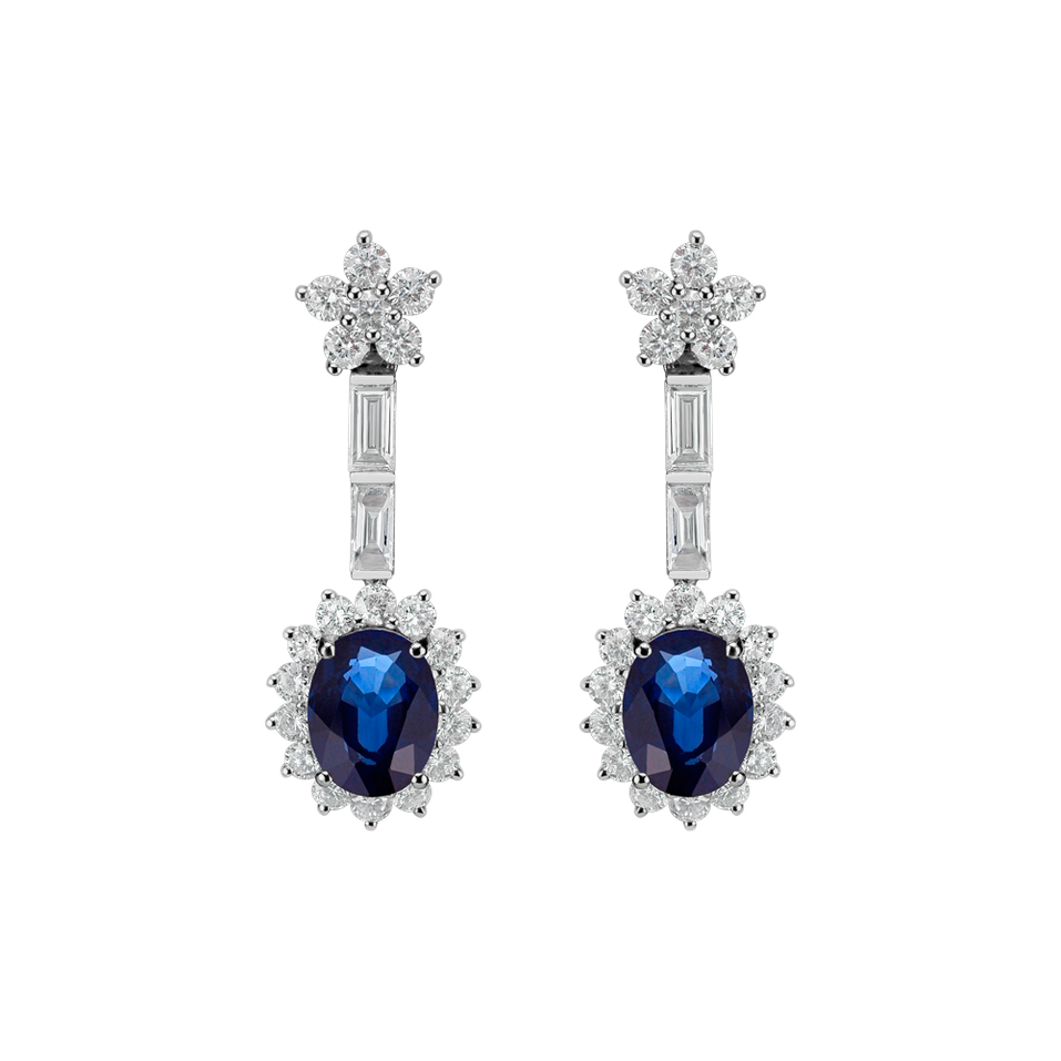 Diamond earrings with Sapphire Stellar Diana