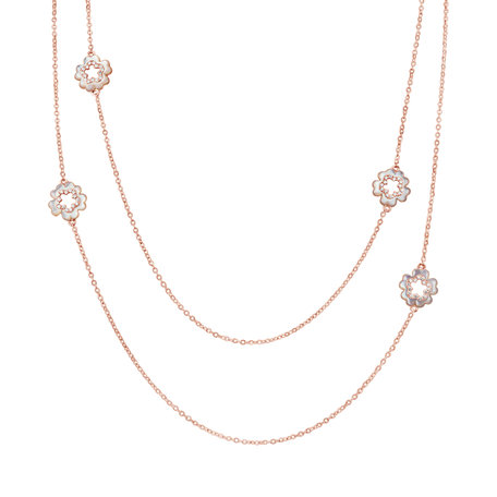 Diamond necklace with Pearl Orchid Dream