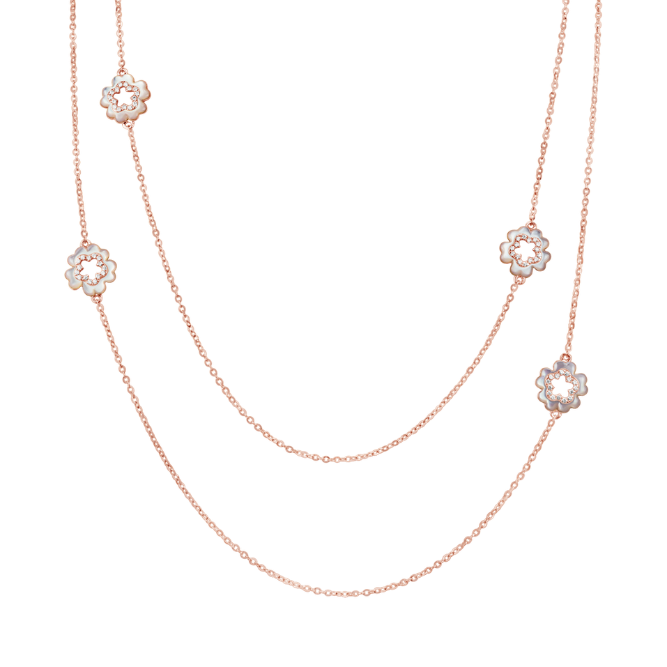 Diamond necklace with Pearl Orchid Dream