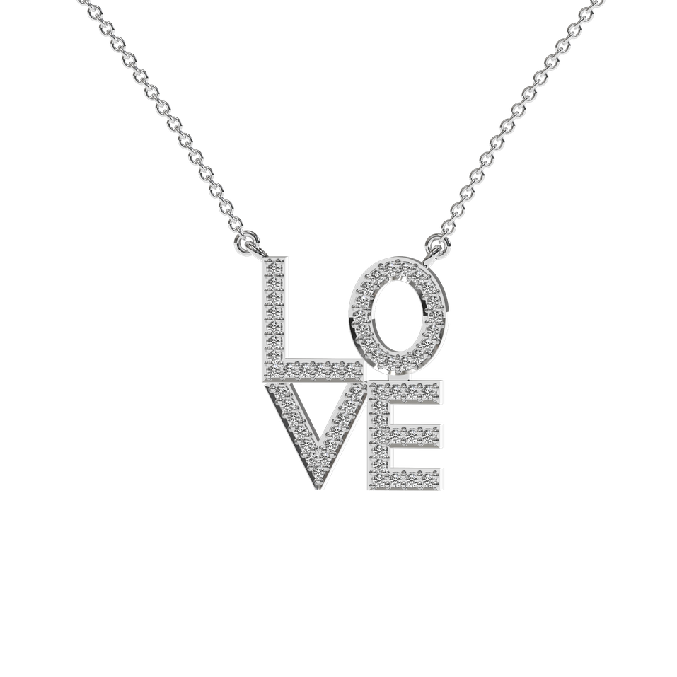 Diamond necklace Love