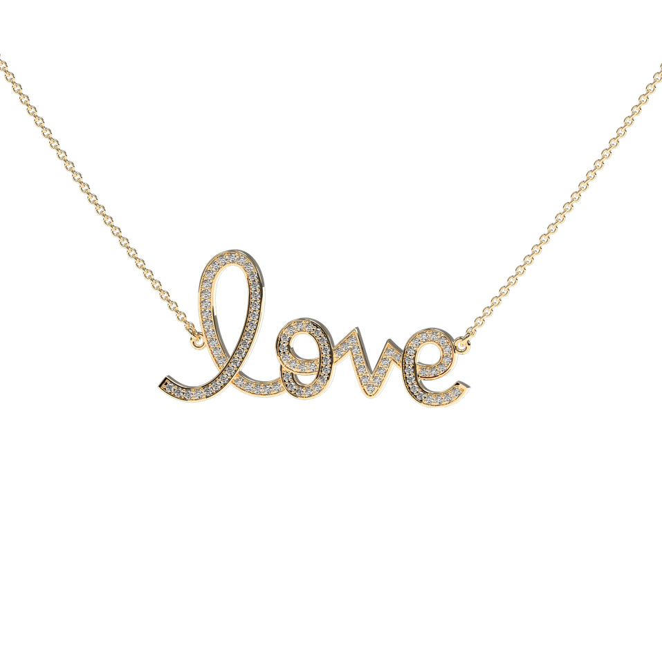 Diamond necklace Love