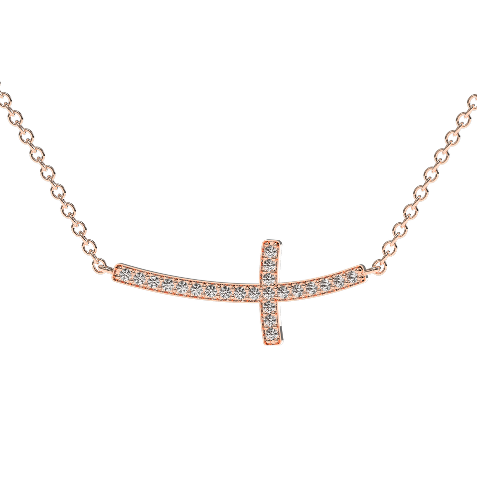 Diamond necklace Cross