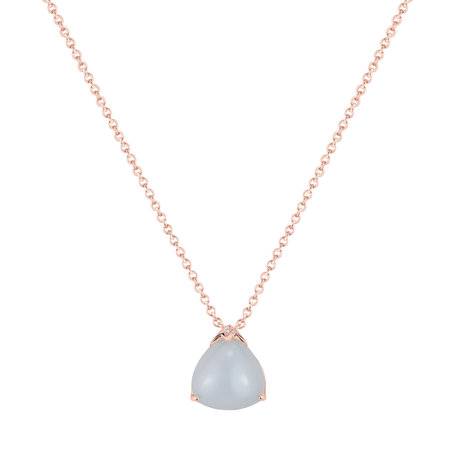 Diamond necklace with Moonstone Arachné Symphony