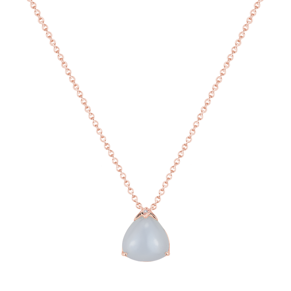 Diamond necklace with Moonstone Arachné Symphony