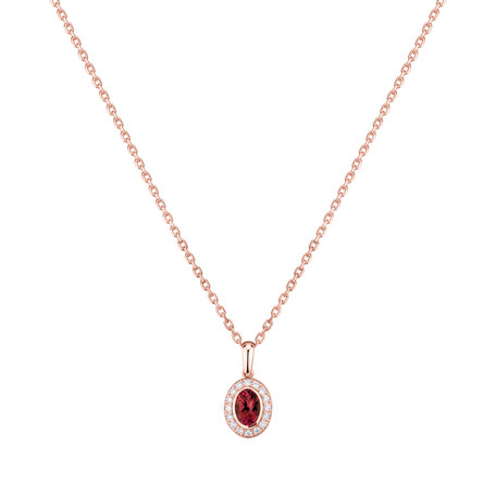 Diamond pendant with Ruby Lovely Amulet