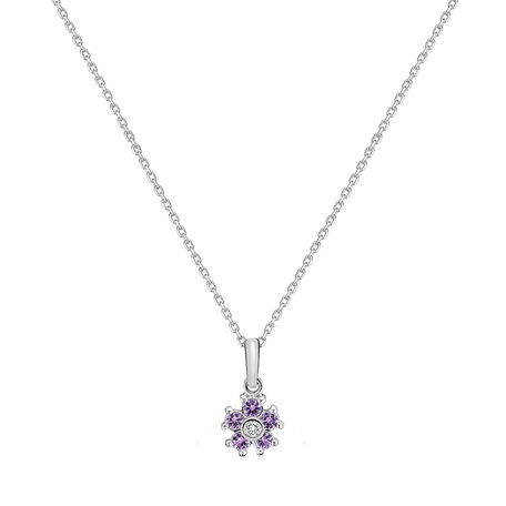 Diamond pendant with Sapphires Princess Daisy