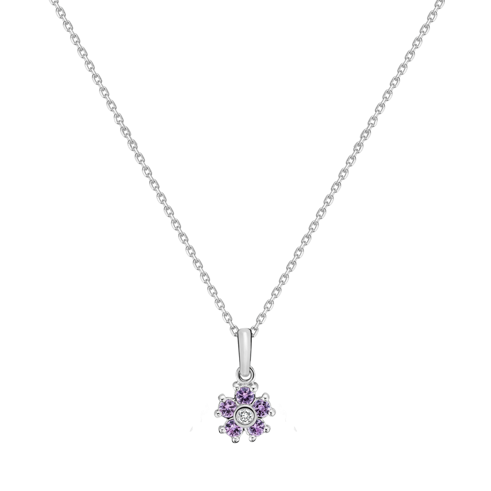 Diamond pendant with Sapphires Princess Daisy