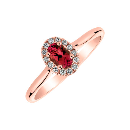 Diamond ring with Ruby Princess Innocence