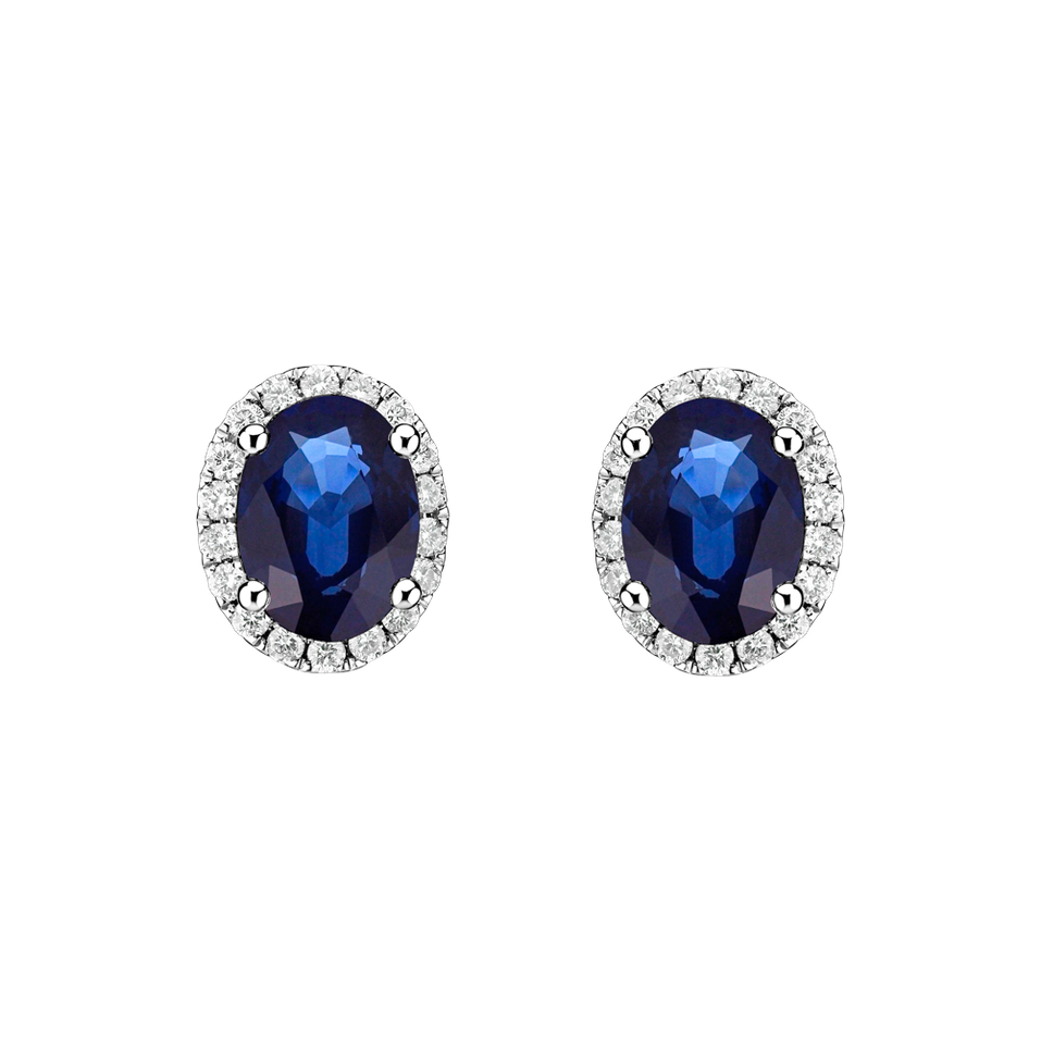 Diamond earrings with Sapphire Imperial Allegory