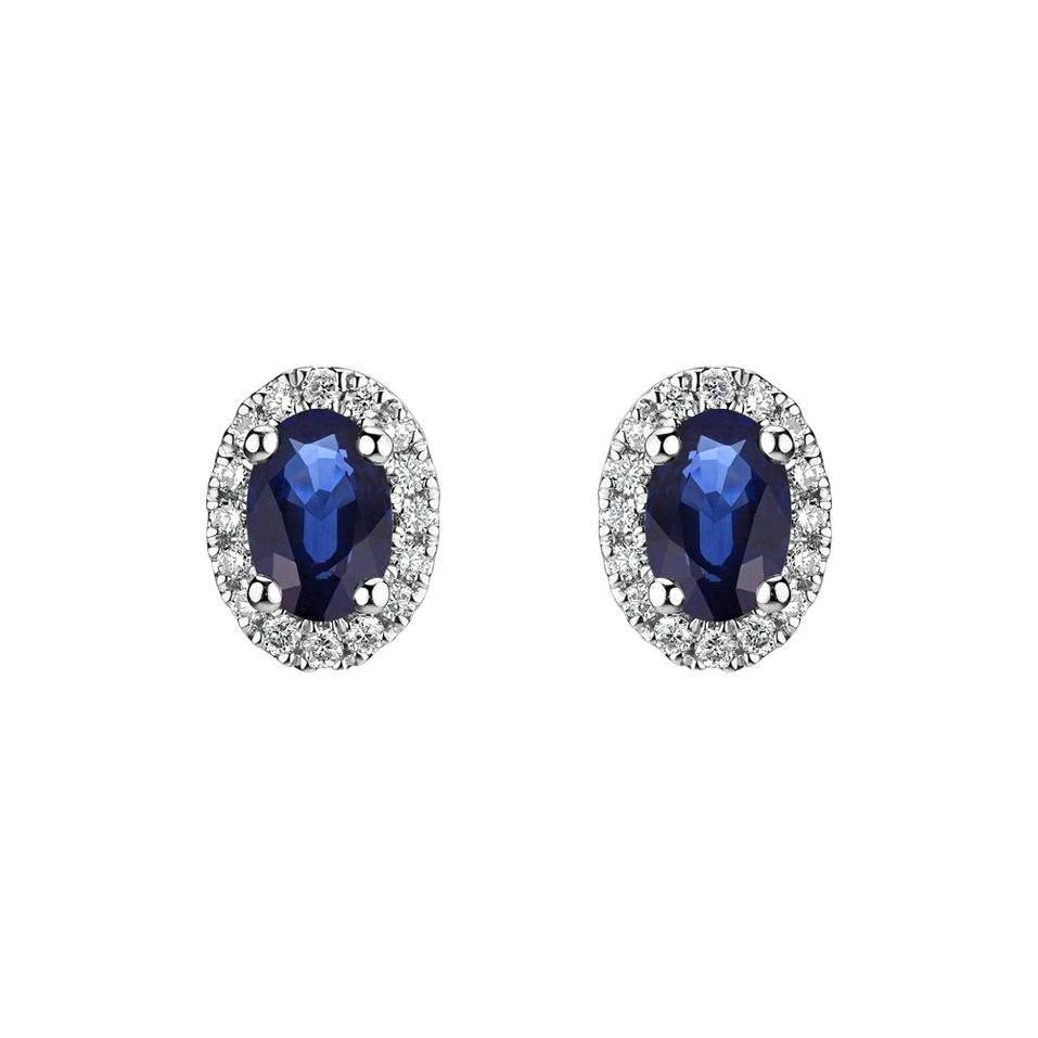 Diamond earrings with Sapphire Imperial Allegory