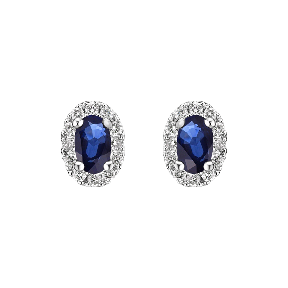 Diamond earrings with Sapphire Imperial Allegory