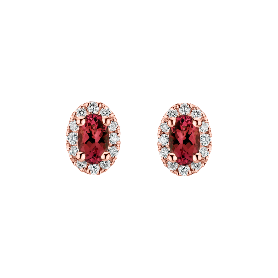 Diamond earrings with Ruby Imperial Allegory