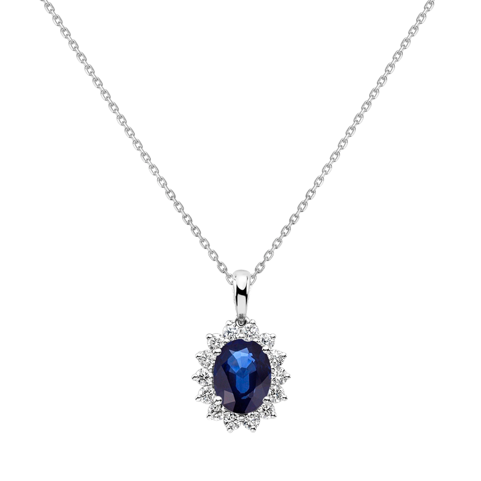 Diamonds pendant with Sapphire Princess Sparkle
