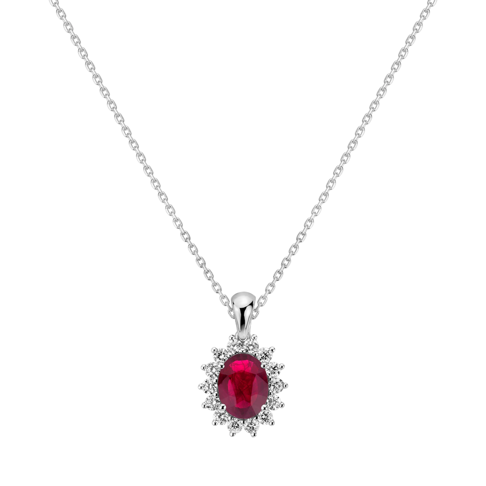 Diamond necklace with Ruby Princess Sparkle