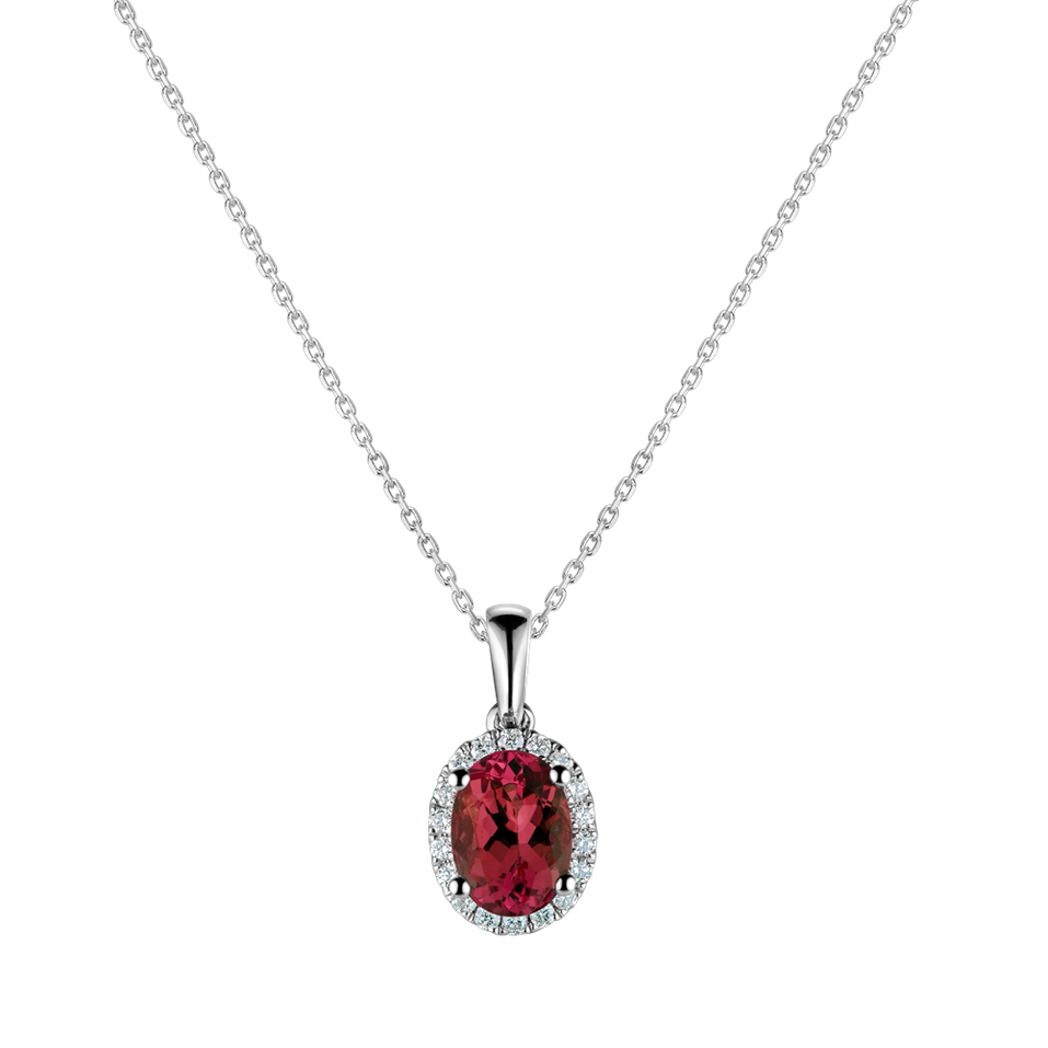 Diamond pendant with Ruby Princess