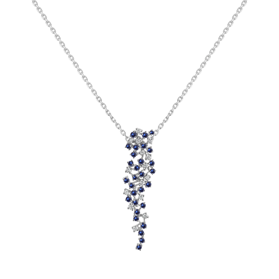 Diamond pendant with Sapphire Witching Waterfall