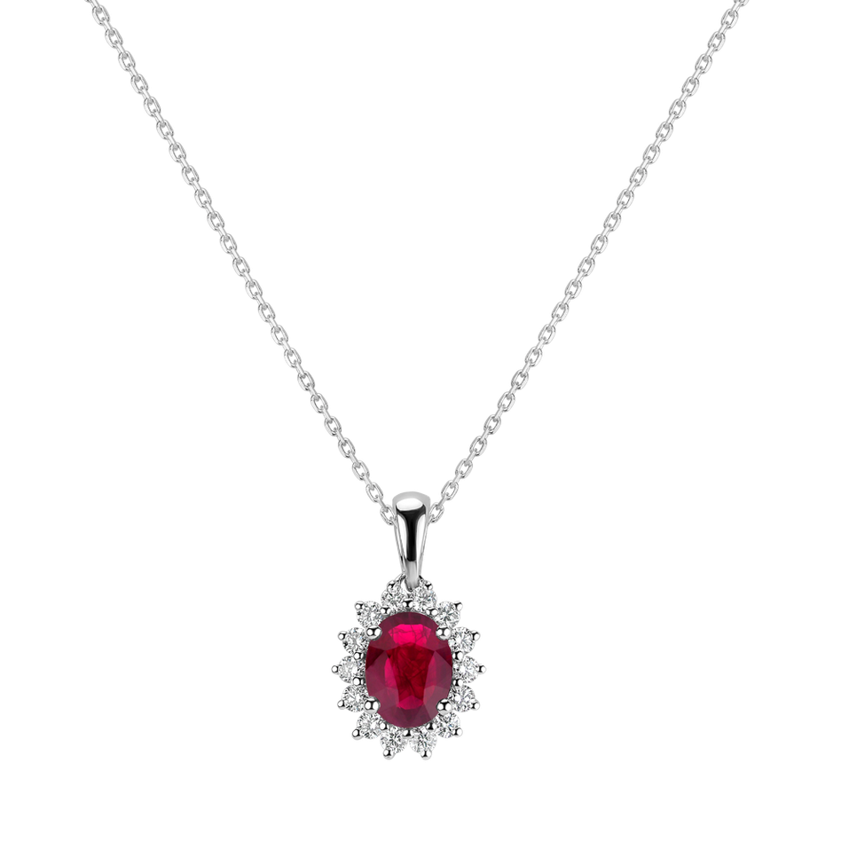 Diamond pendant with Ruby Princess Sparkle