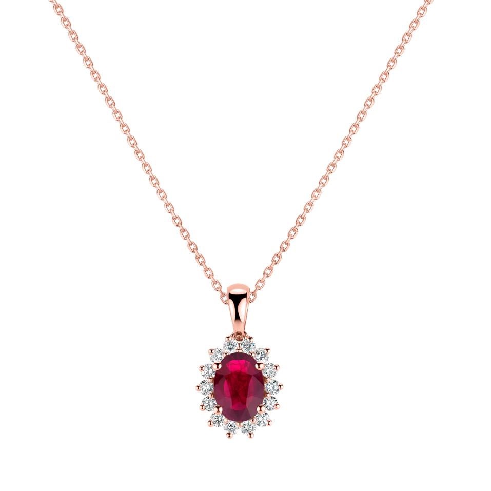 Diamond pendant with Ruby Princess Sparkle